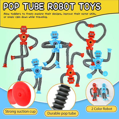 Sensory Travel Toys for Toddlers 6PC Autism Fidget Toy Pack Airplane Travel Activities Essential Busy Toy Quite Figette Classroom Prizes ADHD Autistic Easter Basket Stuffers for Kid Age 2 3 4 5 6 7 8