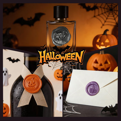 Mceal Wax Seal Stamp Head, 3D Embossed Relief for DIY Crafts, Wedding Invitations, Gift Wrapping, Halloween Collection (Coffin)