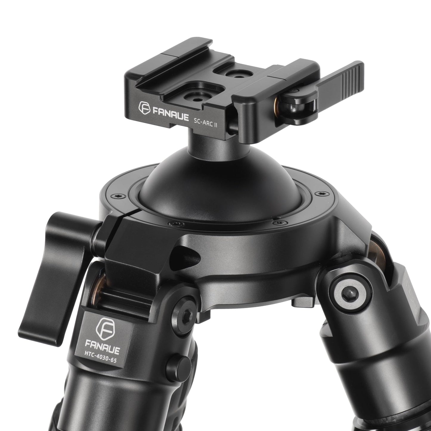 FANAUE Carbon Fiber Tripod for Shooting for Arca Swiss Quick Release Plate, Hands-Free Operation, Suitable for Hunting, Shooting and Outdoor Activities - HTC-4030-65