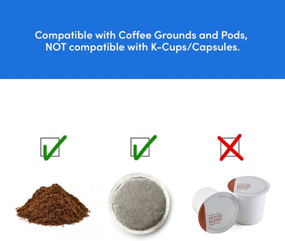 Elite Gourmet EHC113 Personal Single-Serve Compact Coffee Maker, 14Oz Stainless Steel Interior Thermal Travel Mug