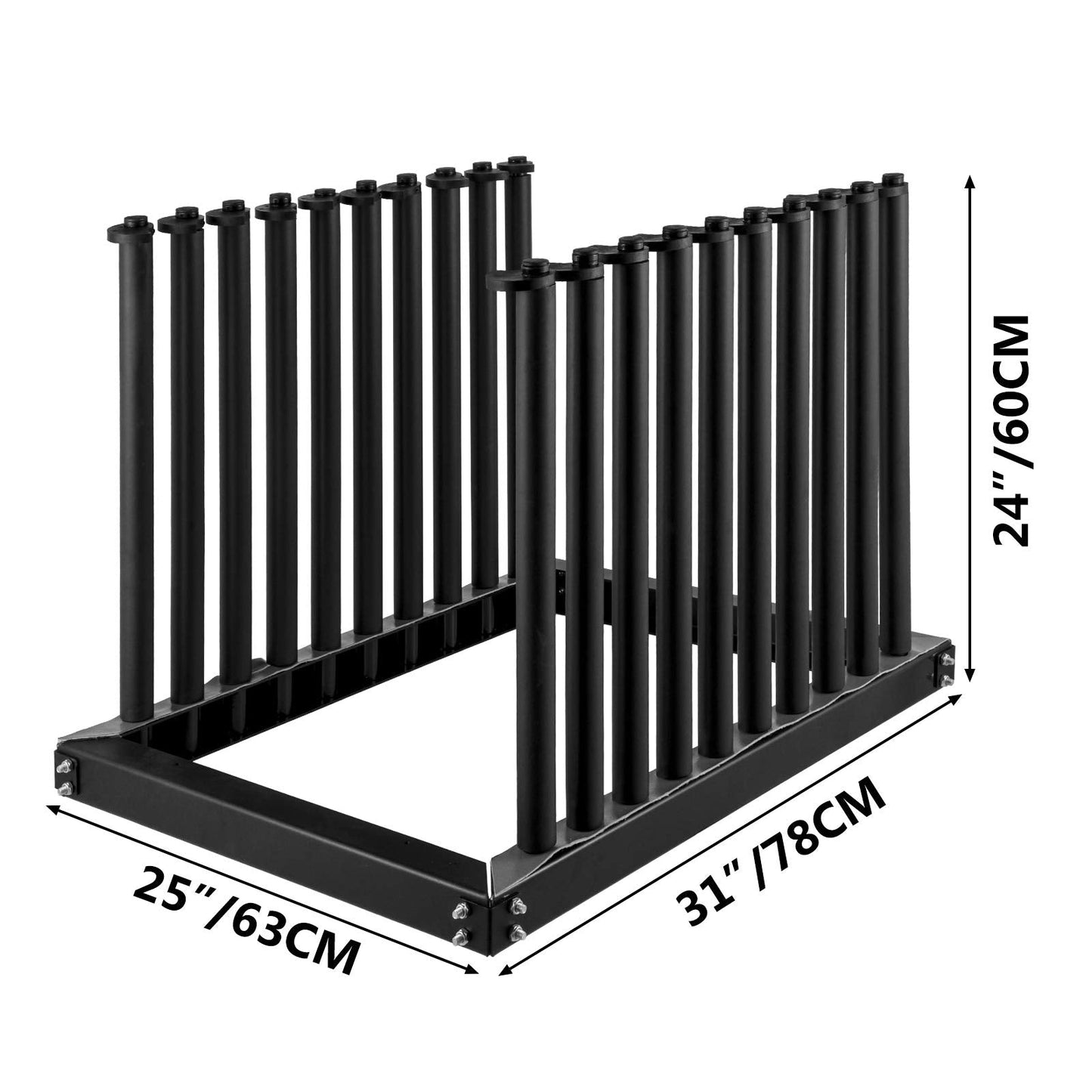 Bestauto Windshield Rack 9-Lite, Glass Rack for Truck Transportation - Steel, 24-Inch Height with PVC Pad & Foam Padding