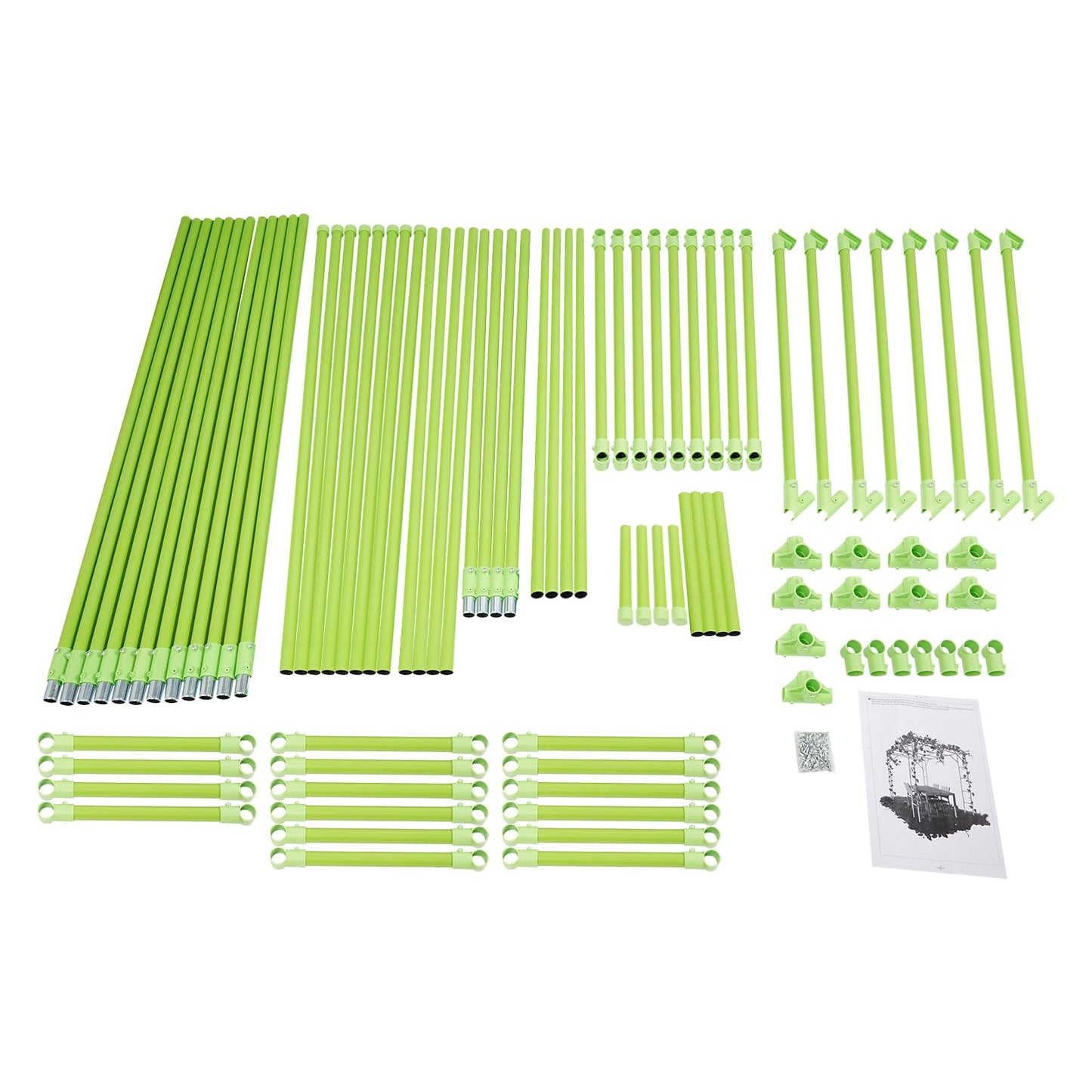 118'' L x 79'' W x 90'' H Grape Trellis, Garden Arch Trellis for Climbing Plants Outdoor, Metal Walkway Arbor Pergola for Backyard Decoration, Large Plant Stand for Vegetable Fruit, Green