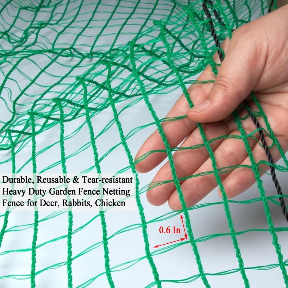 4x100 Plastic Garden Fence FT Deer Fence Netting, Temporary Mesh Fencing Animal Barrier for Deer, Chicken, Poultry