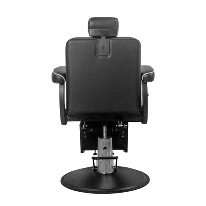 Lilfurni Heavy Duty Vintage Barber Chair，Hydraulic Salon Chair with Headrest for Hairdressers Heavy Tattoo Shampoo Beauty Salon Equipment(Black)