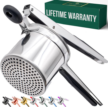 15oz Bellemain Large Potato Ricer Heavy Duty Stainless Steel Potato Masher for Smooth Mashed Potatoes, Baby Food