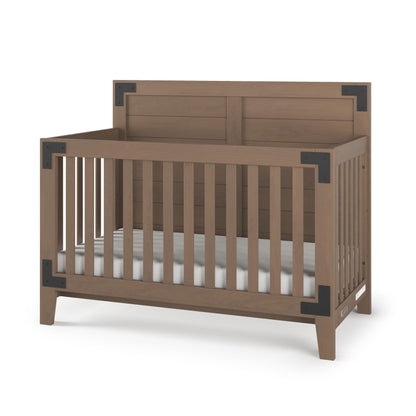 Child Craft Lucas Design 4-in-1 Convertible Baby Crib Nursery Furniture Set - Baby Bed, Toddler Bed and Full Size Bed, 3 Adjustable Mattress Positions, Real Wood, Baby Safe Finish (Dusty Heather)