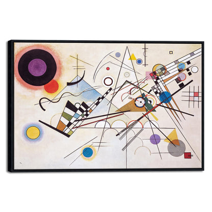 Wieco Art Framed Canvas Wall Art Composition VII, 1913 by Wassily Kandinsky Classic Abstract Famous Paintings Reproductions Canvas Wall Art for Home Decoration