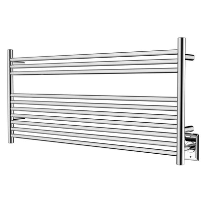 HEATGENE Towel Warmer Wall-Mounted Hardwired Heated Towel Rack Hot Towel Bar Brushed