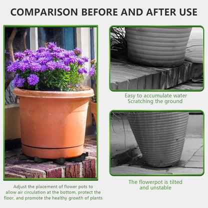24PCS Plant Pot Feet for Outdoor Planters, Invisible Flower Pot Risers Toes,Indoor Secure Compressive Environmental