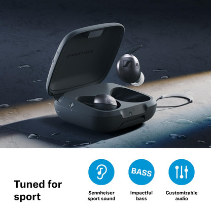 Sennheiser Momentum Sport - Earbuds with Sport Sound Tuning and Adaptive ANC, Secure Fit, 24-Hour Battery Life, Fitness Tracker for Body, Olive
