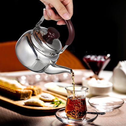Stainless Steel 500Ml Whistling Tea Kettle with Cool Handle, Efficient Water Boiler for Home, Kitchen, Cafe, Suitable
