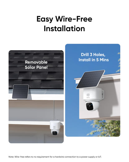 eufy Security SoloCam E30, Security Cameras Wireless Outdoor, Solar Camera Outdoor Wireless, 360° Pan, AI Tracking, 2K Clarity, No Monthly Fee