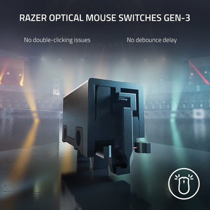 Razer DeathAdder V3 Pro Wireless Gaming Mouse: 64g Lightweight Ergonomic - 30K DPI Optical Sensor - Gen-3 Optical Switches - 8 Programmable Controls - Up to 90 Hr Battery - White