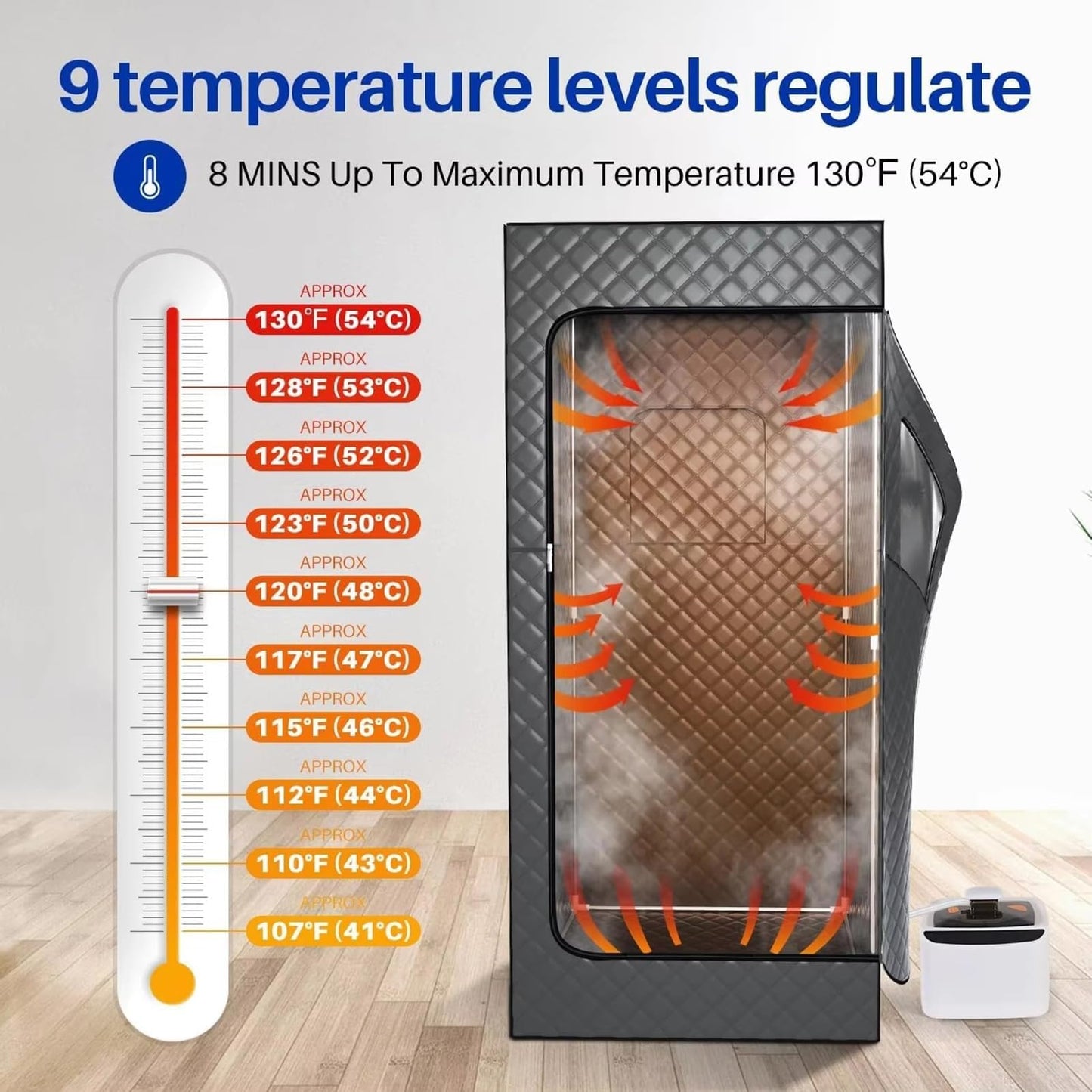 YXKJZHF Portable Steam Sauna, Indoor Sauna Tent for Home Spa Relaxation Boost Health and Recovery, with 2.6L 1000W Steamer