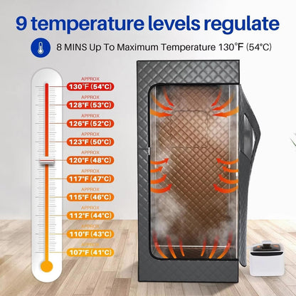 YXKJZHF Portable Steam Sauna, Indoor Sauna Tent for Home Spa Relaxation Boost Health and Recovery, with 2.6L 1000W Steamer