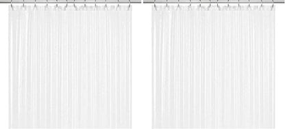 LiBa Waterproof Shower Curtain - Premium Non-Toxic PEVA with Rust-Proof Grommets | 72x72 (Pack of 2)