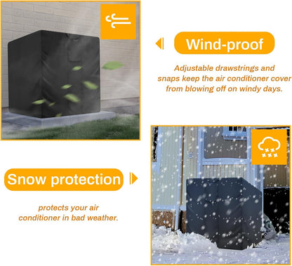 LApapaye Durable Air Conditioner Covers for Outside, Winter Dust-Proof Waterproof (30 x 30 x 32 inches)