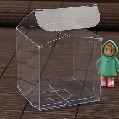 Lucky Monet 50 Pack Clear Gift Boxes 2" x 2" x 2", Transparent PVC Packing Box for Wedding, Birthday, Jewelry