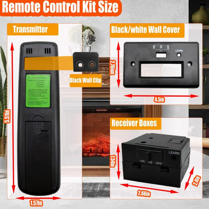 Upgrade Gas Fireplace Remote Switch System Kit for Standard Millivolt Valve Appliances, Compatible with Skytech, Majestic, Ambient, Empire, Monessen, Vermont Fireplaces, 5 Year Warranty