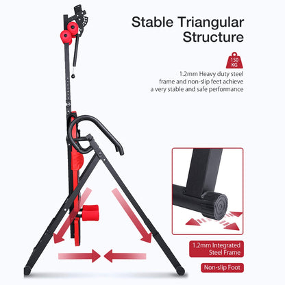 Strength Training Inversion Equipment, Heavy Duty Gravity Inversion Table with Headrest and Adjustable Protective Strap - 300lbs Capacity