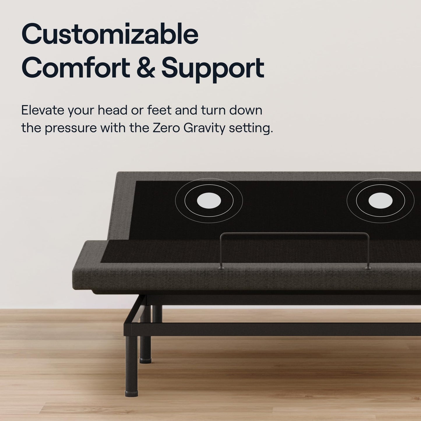 Nectar Premier Adjustable Base - Full - Head & Foot Incline - Wireless Remote with Memory- 3 Massage Settings - 4 USB Ports - Anti-Snore & Zero Gravity