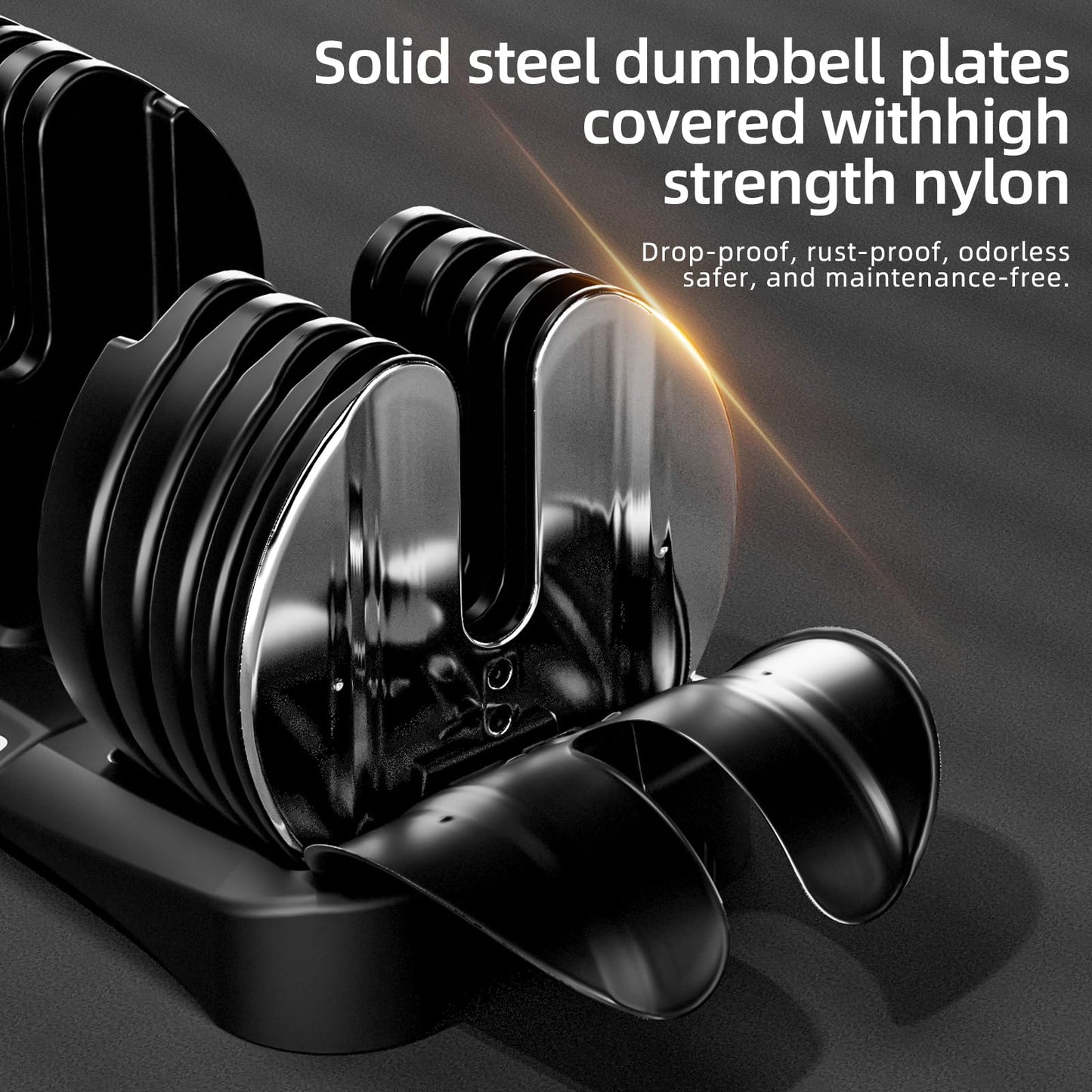 Moveta Adjustable Dumbbells Set of 2，Free Weights Dumbbells Set，Adjustable Dumbbell Set，52.5 lbs pair 105 lbs，15 in 1，for Men/Women Gym Equipment for Home Strength Training Equipment