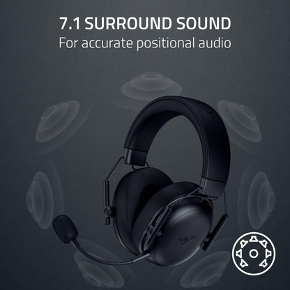 Razer BlackShark V3 X HyperSpeed Wireless Gaming Headset for PC: 50mm Drivers - Cardioid Mic - 2.4 GHz, Bluetooth, USB - Works with Mac, PS5, Nintendo Switch, Smartphone - 70 Hr Battery - Black