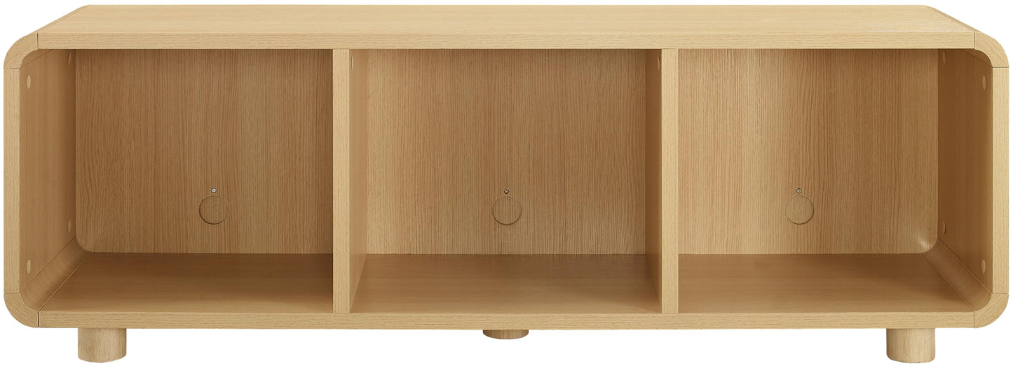 Crosley Furniture Zoe Large Modern Media Console and Record Player Stand with Storage for Vinyl Records, Ash