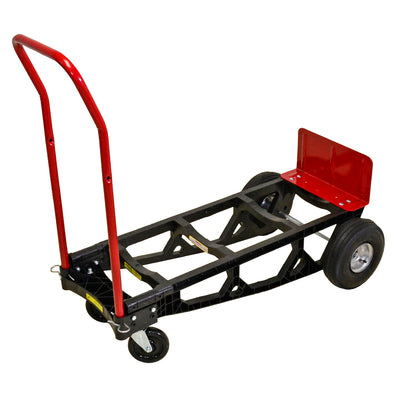Milwaukee Hand Trucks 40611 Nylon Convertible Truck with 10-Inch Pneumatic Tires
