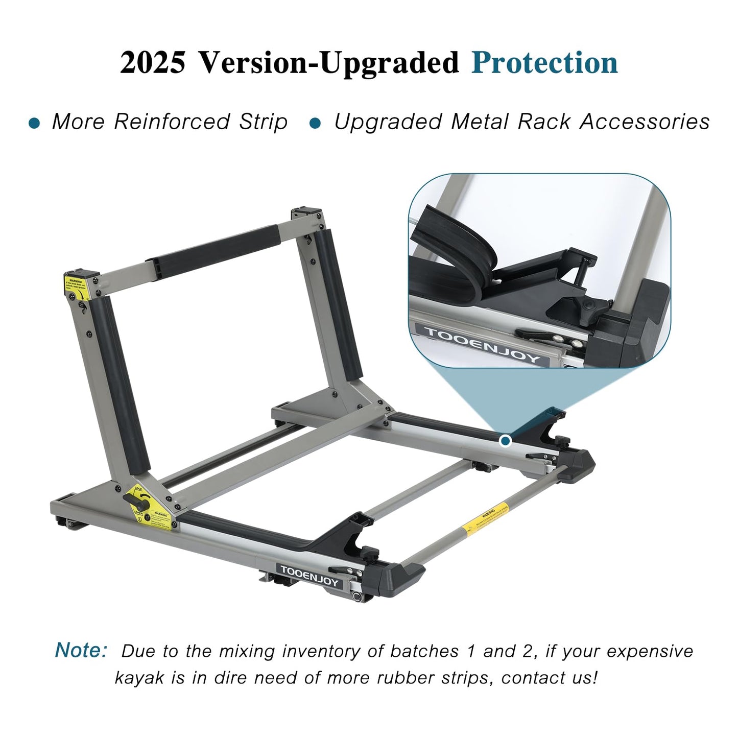 TOOENJOY Heavy-Duty Kayak Lift Assist Roof Rack, 100 LBS Capacity Kayak Canoe Rooftop Loader, Elevating Assist System for Easy Loading