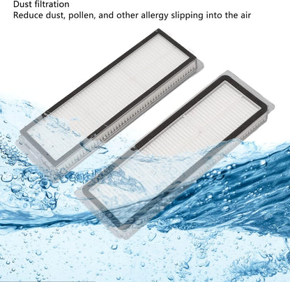 Sweeping Robot Main Brush Kit, Robot Vacuum Mop Main Brush Side Brush Filter Screen Replacement Parts