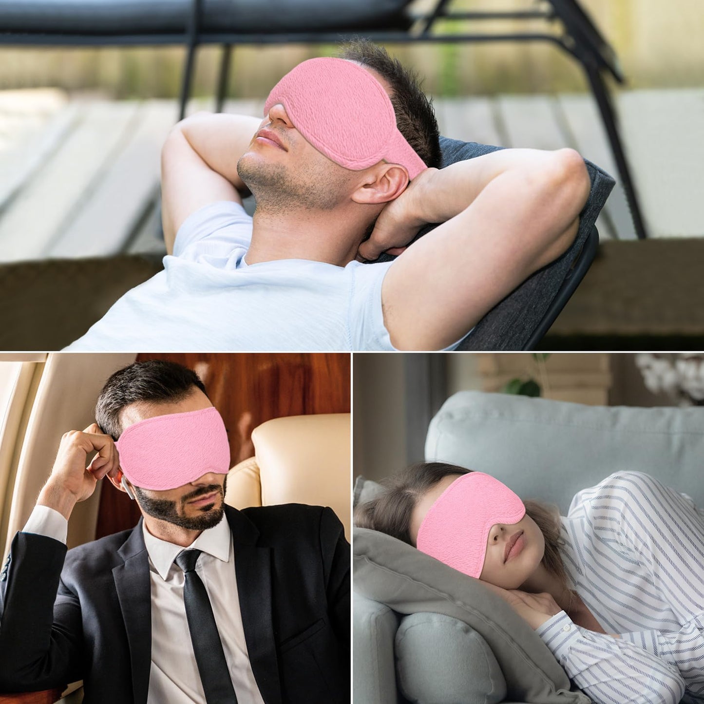 Gritin 100% Blackout Sleep Eye Mask for Women Men, Zero Pressure Sleeping Mask - Ergonomic Design 3D Cutout Eye Movement and Eyelash Friendly Night Blindfold, Ultra Soft Comfortable for Sleeping