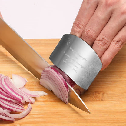 Finger Guards for Cutting, Stainless Steel 304 Finger Guard for Cutting Food, Finger Protectors, Finger Protector, Avoid Hurting when Slicing and Dicing, Black 4 Pieces