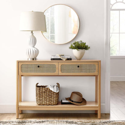 Modway EEI-6797-OAK Chaucer Wood Entryway Console Table, Oak