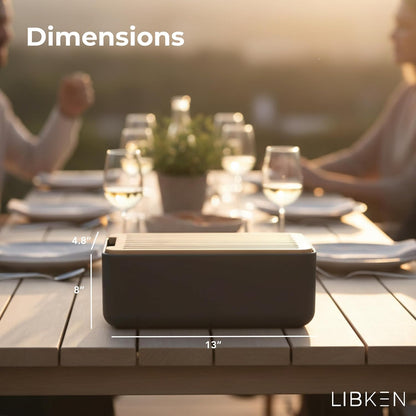 Countertop, LIBKEN Bread Box Extra Thick Steel Bread Bin with Bamboo Cutting Board Lid & Drawstring Bread Bag - Modern