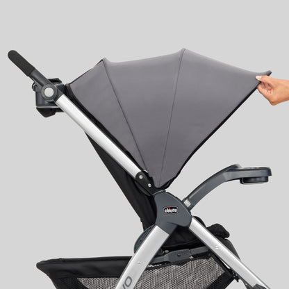 Chicco Bravo 3-in-1 Trio Travel System, Bravo Quick-Fold Stroller with KeyFit 30 Infant Car Seat and Base, Brooklyn/Navy