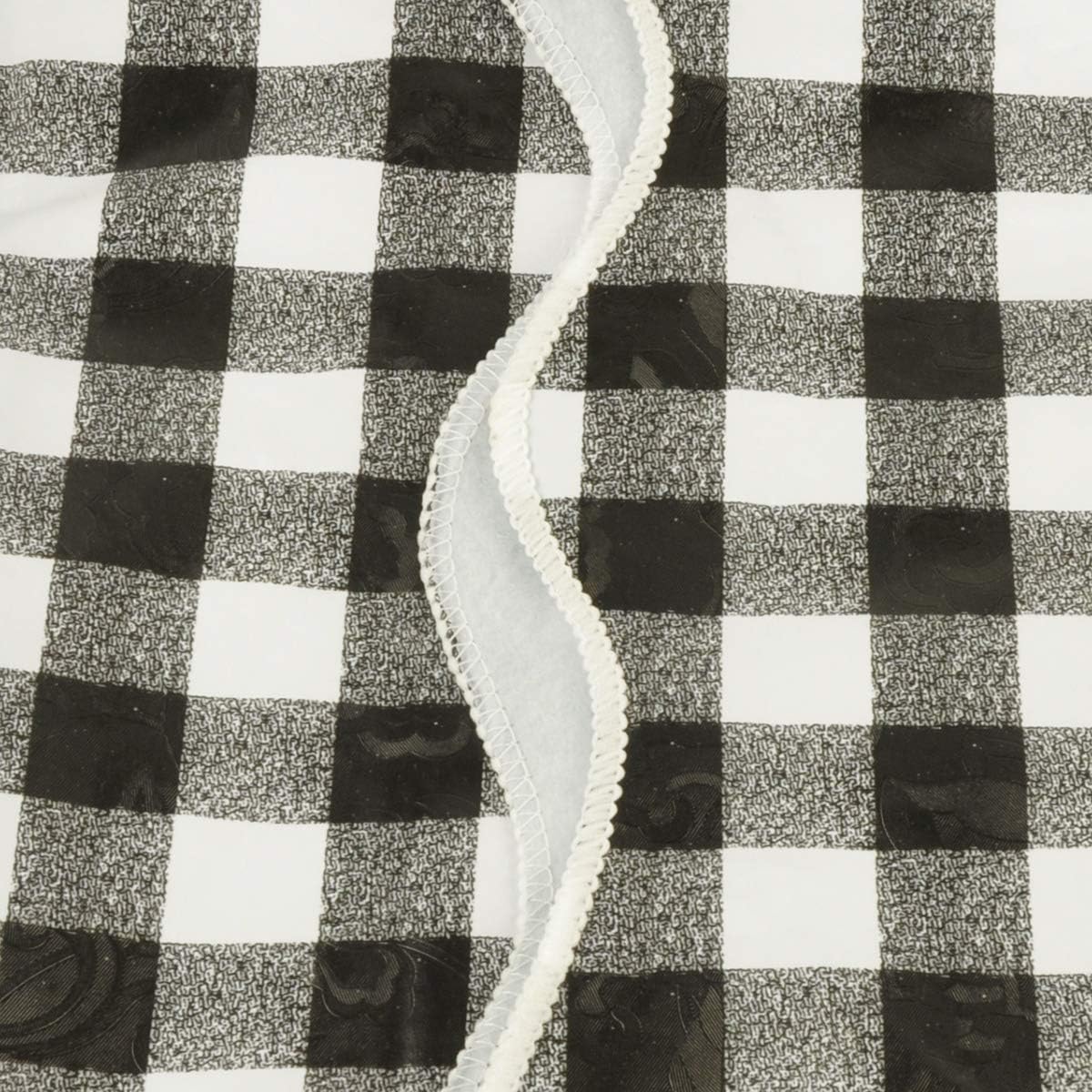 Artisan Flair Black and White Checkered Tablecloth, Flannel, 54 x 72" for Family Dinners or Gatherings