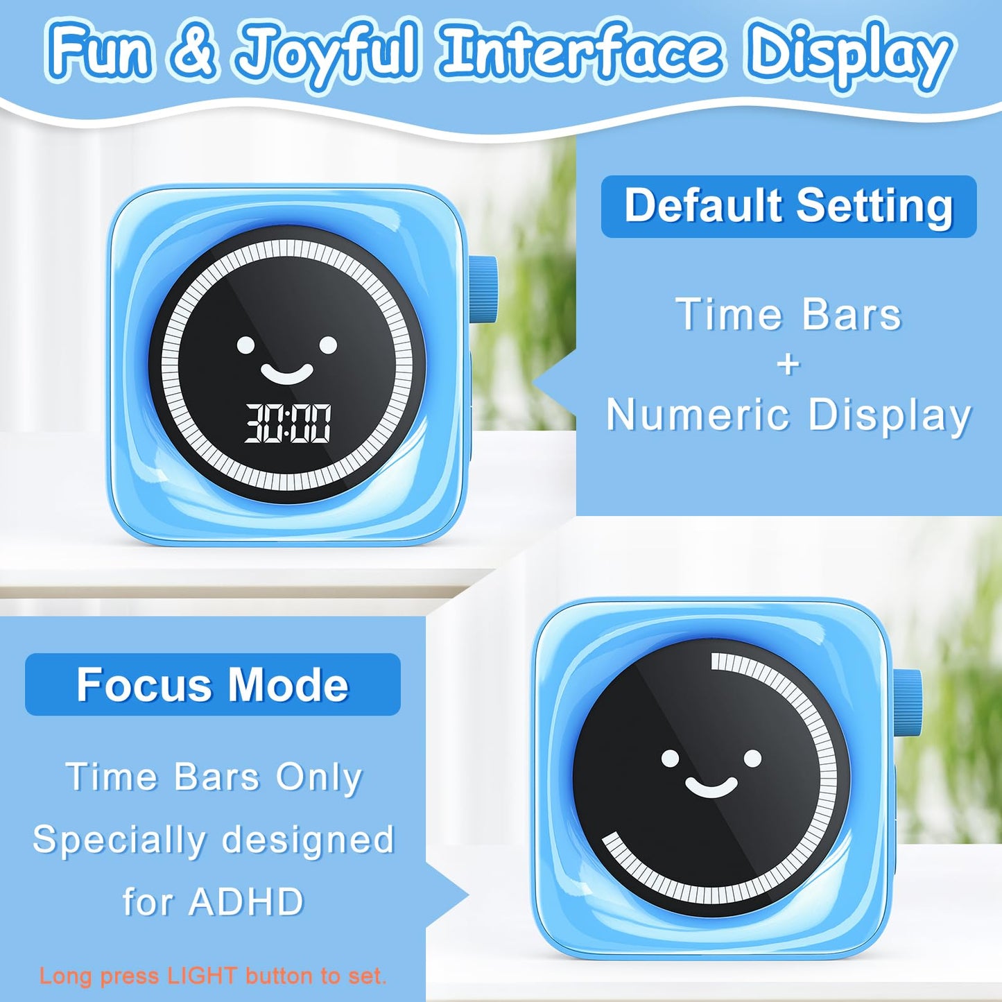 Visual Timer for Kids, 99 Minute Digital Cute Kids Visual Timer Classroom Timer for Homeschool Supplies Study Teaching Time Management Tool Countdown Timer