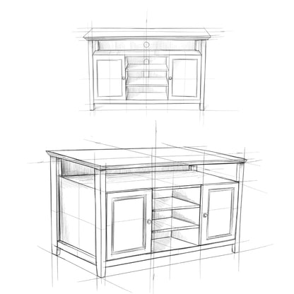 SIMPLIHOME Amherst TV Stand - 54 inch Wide Solid Wood Media Console in Deep Black, Transitional Entertainment Center for Living Room for TVs up to 60 Inches with Shelves and Cable Management