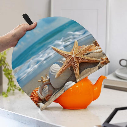 Starfish Tea Cosy for Teapot, Beach Kettle Dust Cover, Home Kitchen Decorative Tea Cozies