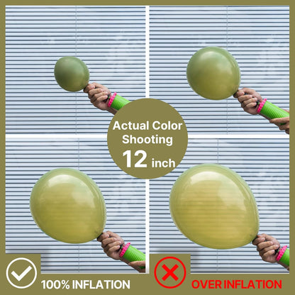 PartyWoo Sage Green Balloons - 127-Piece Latex Balloon Arch Kit for Weddings & Birthdays | Olive Boho Decor
