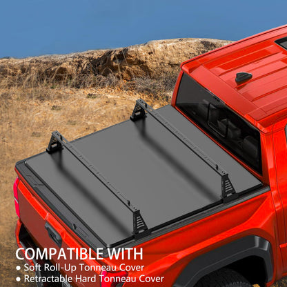 IIIREENO Overland Bed Rack/Bar for Full-Size Trucks/Overland Bed Rack Compatible with Retractable Hard Tonneau Cover, Soft Cover/No Drilling