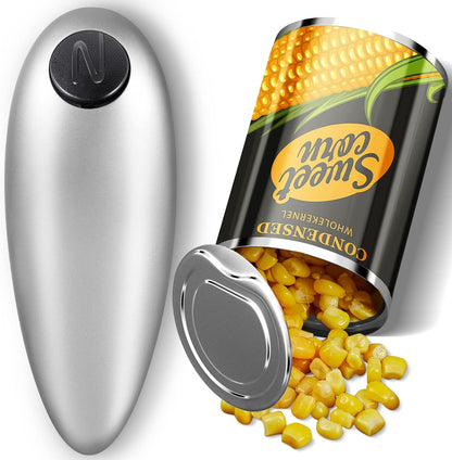 Battery Operated Electric Can Opener, Automatic Opens Most Cans, Handheld Smooth Edge, One Touch Switch Kitchen Gifts