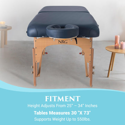 NRG Karma Portable Massage Table Package Agate - Folding Massage Bed Lightweight Massage Table - Professional Massage Table Spa Bed, Face Cradle, Double Wheel Knobs & Carrying Case