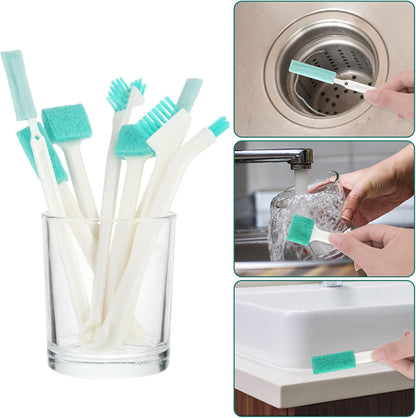 8Pcs Detailed Cleaning Tool Set, Small Cleaning Brushes for Household, Tiny Scrub Cleaner Brush for Window Groove, Car,