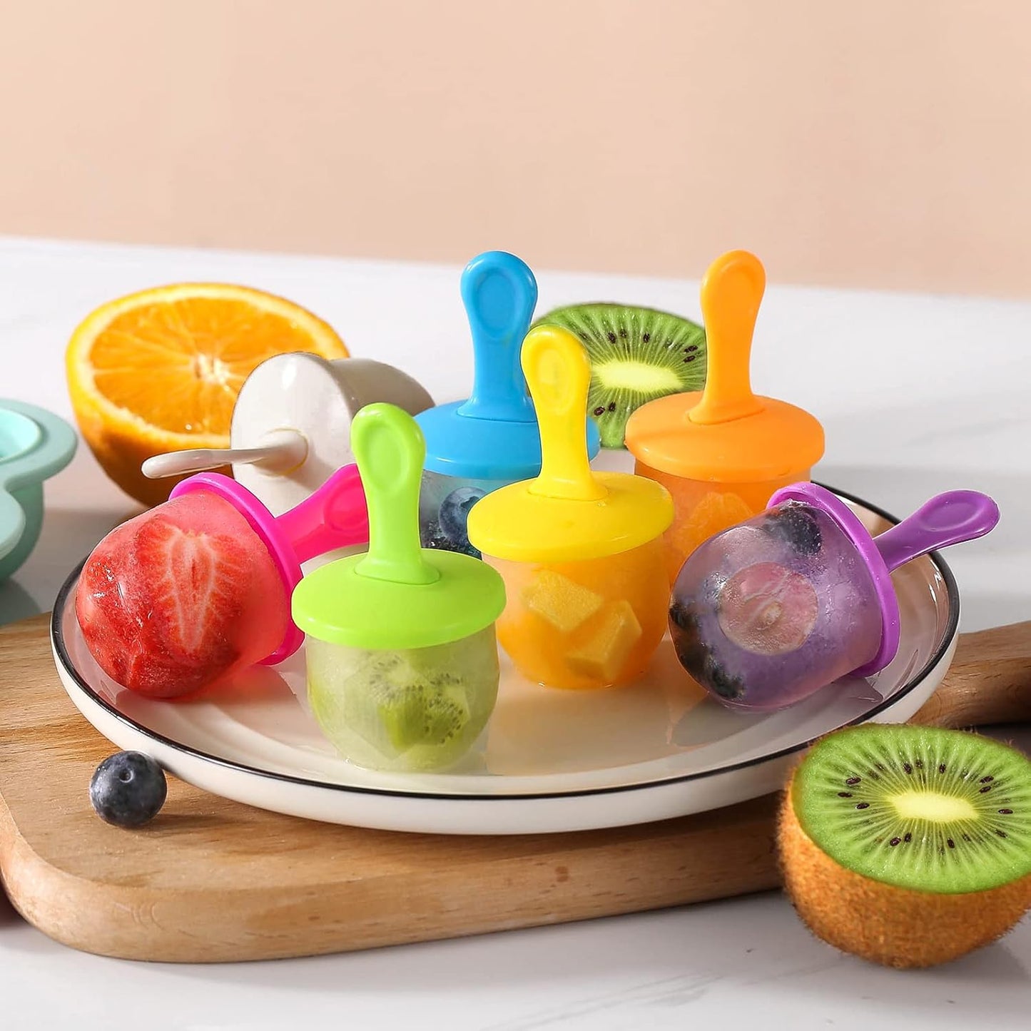Silicone Popsicle Molds: Ice Pop Molds Storage Container for Homemade Food, Kids Ice Cream DIY Molds - BPA Free