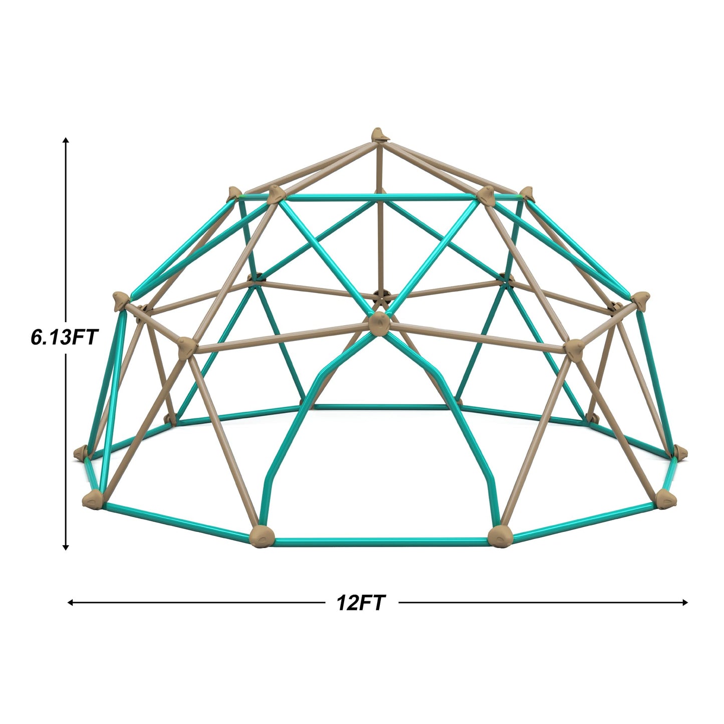 Merax 12FT Climbing Dome, Outdoor Dome Climber for Kids 3-10 Supporting 1000 lbs, Easy Assembly Playground Jungle Gym Backyard Play Equipment (12FT Blue Climbing Dome)