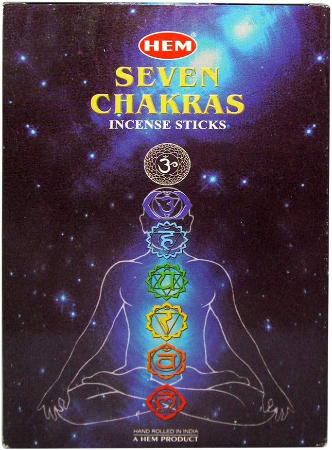 HEM 7 Chakra Incense Sticks (35 Sticks 12 Box) - Natural Fragrance for Aromatic Rooms