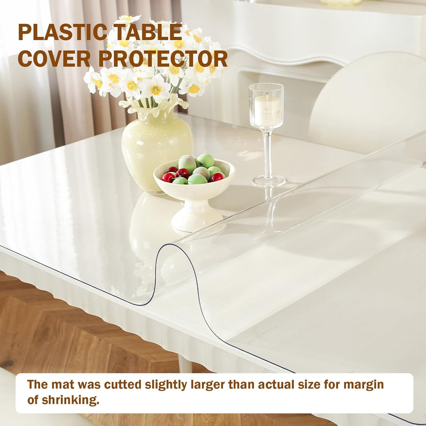 16 28 Inch 1.5mm Royhom Clear Table Protector x - Thick Plastic Table Cover, Clear Table Cover Protector Rectangle