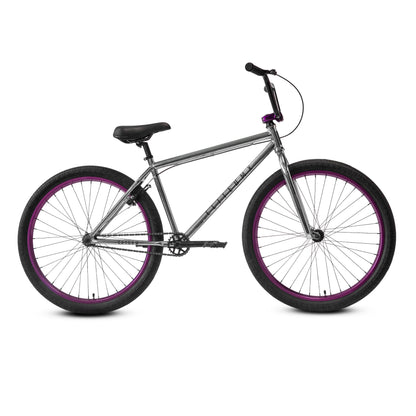 Elite BMX Bicycle 18", 20" & 26" BMX Bike for Teen Bike and Adult Bikes - Freestyle BMX Bike All Models Come with 3 Piece BMX Crankset (Purple Smash, 26" Outlaw)